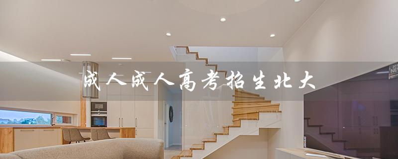 成人成人高考招生北大（成人高考招生的大学有哪些）