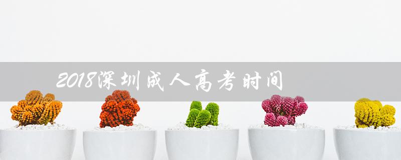 2018深圳成人高考时间(深圳成人高考2018成绩查询)