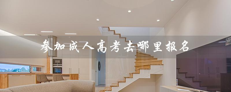 参加成人高考去哪里报名（成人高考报名方式）