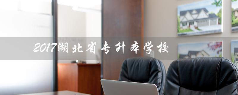 2017湖北省专升本学校（湖北省专升本学校排名是什么）