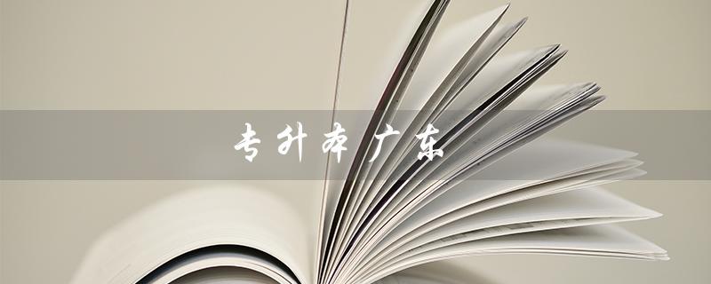 专升本 广东(广东专升本可报哪些大学)