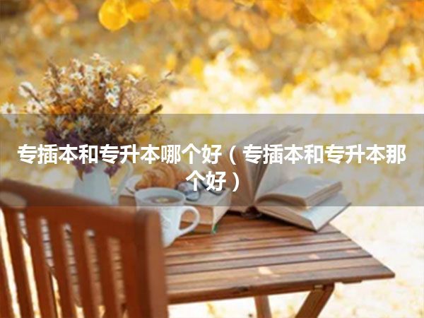专插本和专升本哪个好(专插本和专升本那个好)