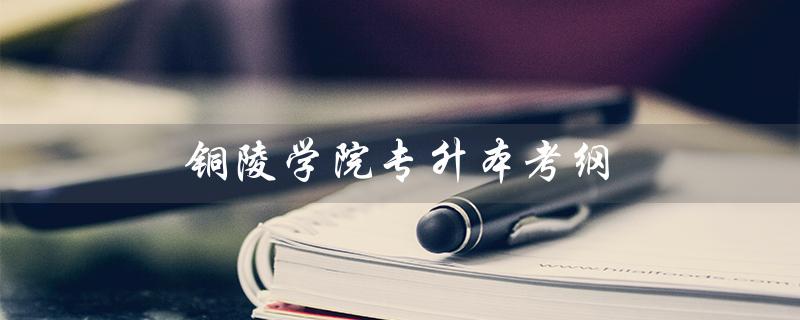 铜陵学院专升本考纲（2022年铜陵学院专升本考纲是什么）