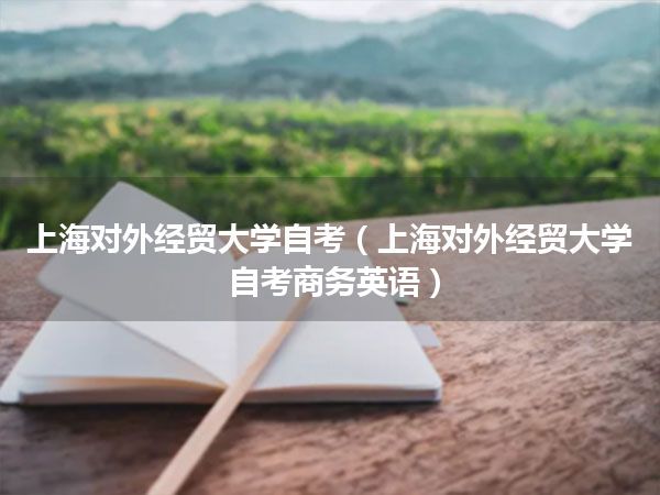 上海对外经贸大学自考(上海对外经贸大学自考商务英语)