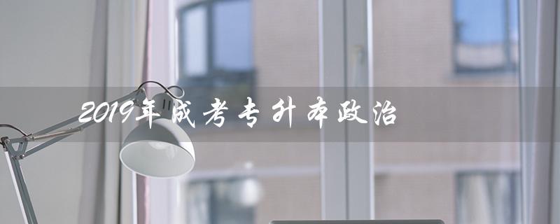 2019年成考专升本政治（2019年成考专升本政治真题是什么）