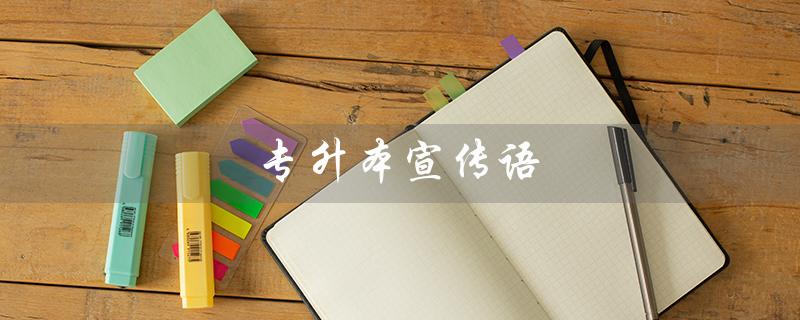 专升本宣传语（什么是专升本宣传语录）