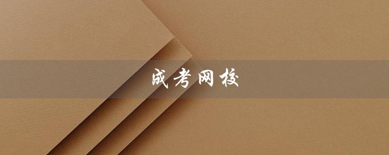 成考网校（什么是成考网校课程）