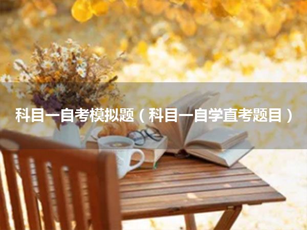 科目一自考模拟题(科目一自学直考题目)