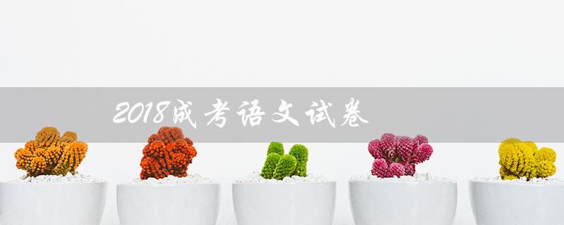 2018成考语文试卷(2021年成考语文试卷的提问式标题为什么)