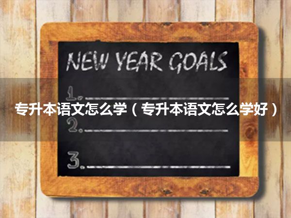 专升本语文怎么学(专升本语文怎么学好)
