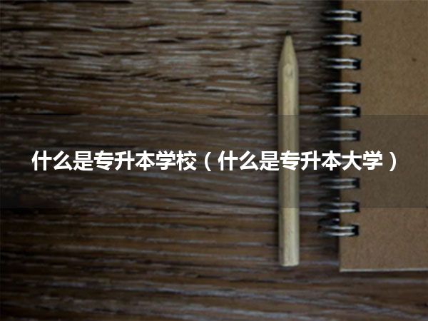 什么是专升本学校(什么是专升本大学)