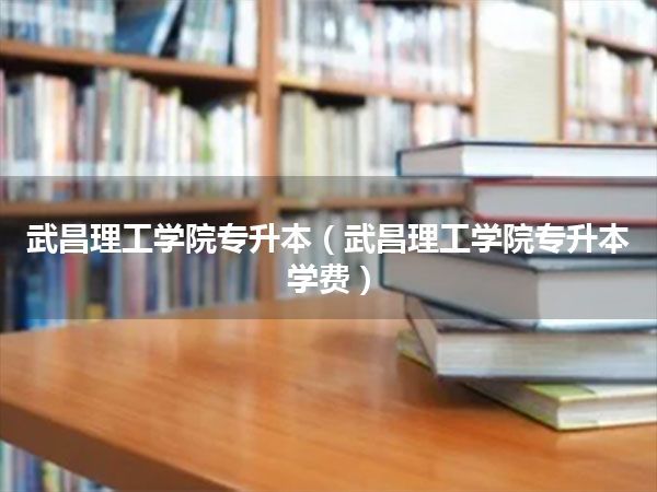 武昌理工学院专升本(武昌理工学院专升本学费)