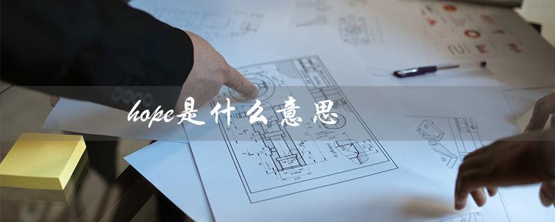 hope是什么意思(hope的意思及读音是什么)