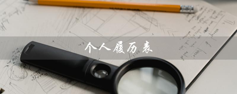 个人履历表(个人履历和简历的电子版是什么)