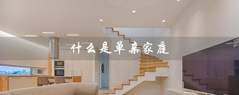什么是单亲家庭（单亲家庭子女是什么）