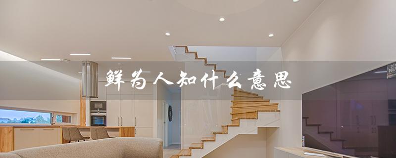 鲜为人知什么意思(什么是鲜为人知)