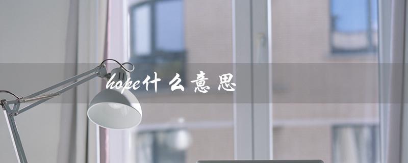 hope什么意思(hop的中文意思是什么)