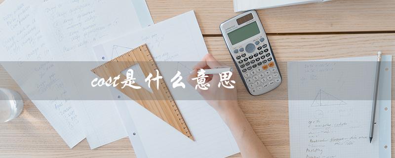 cost的定义和用法