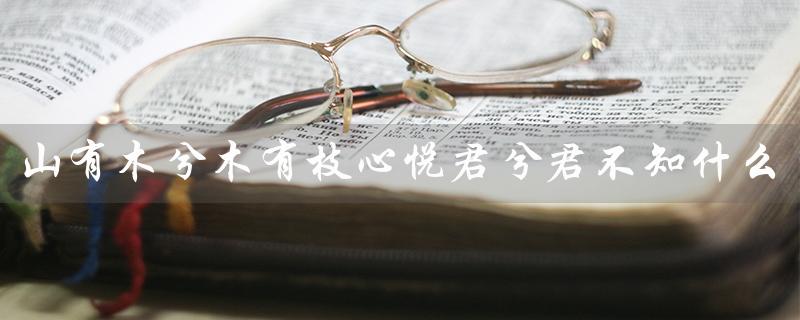 山有木兮木有枝心悦君兮君不知什么意思(山木枝心,何意)