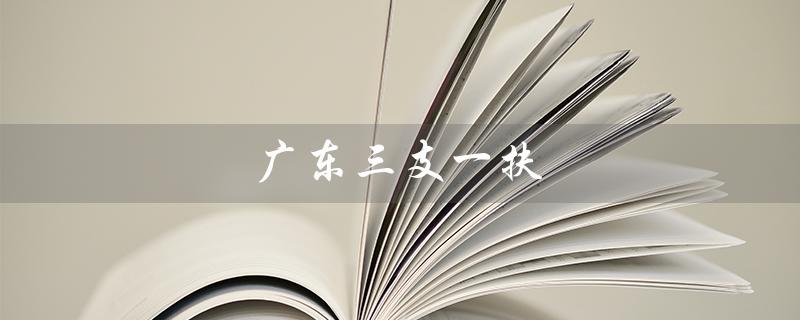 广东三支一扶（广东三支一扶2023年考试时间是什么）