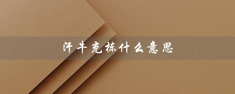 汗牛充栋什么意思（成语汗牛充栋的意思是什么）